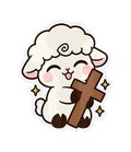 Cuddling Cross Sticker