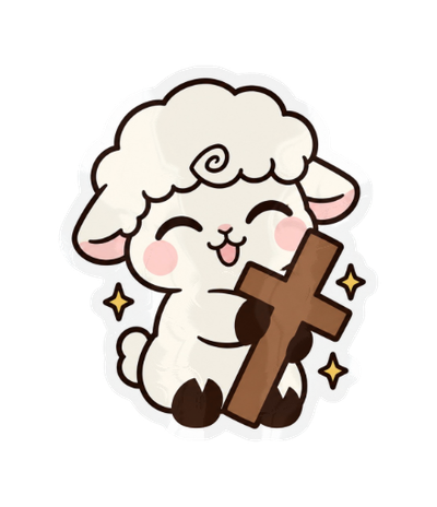 Cuddling Cross Sticker
