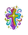 Glitter Cross Sticker